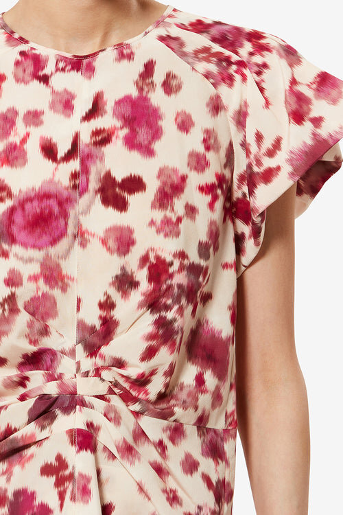 Tullya Silk Rose Print Top Tullya Silk Rose Print Top