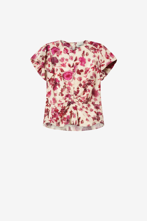 Tullya Silk Rose Print Top Tullya Silk Rose Print Top