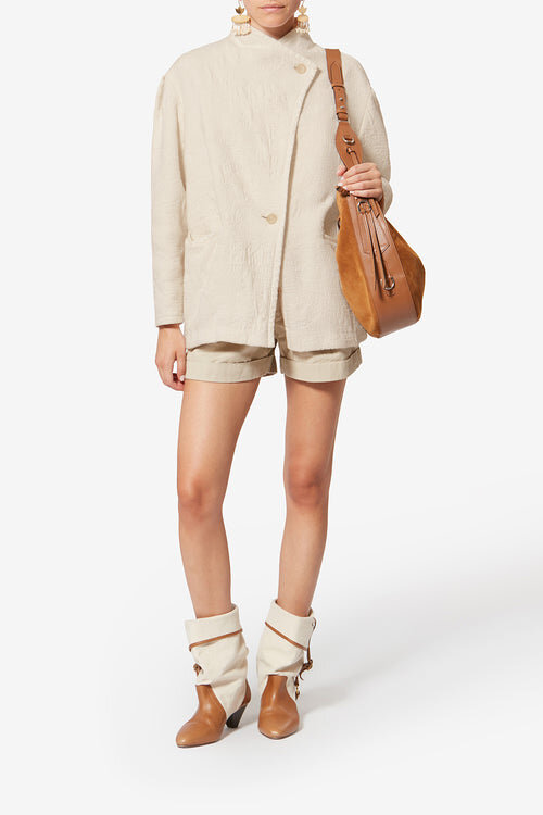 Uadie Short Textured Cotton Coat Uadie Short Textured Cotton Coat