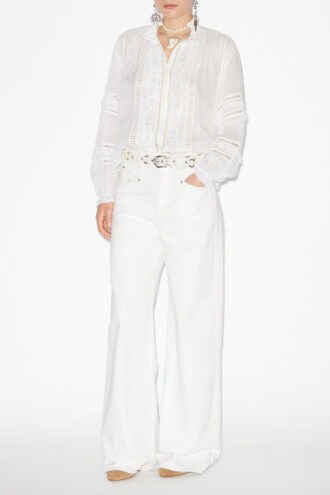 Valda Openwork Cotton Voile Shirt Valda Openwork Cotton Voile Shirt