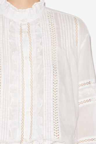 Valda Openwork Cotton Voile Shirt Valda Openwork Cotton Voile Shirt