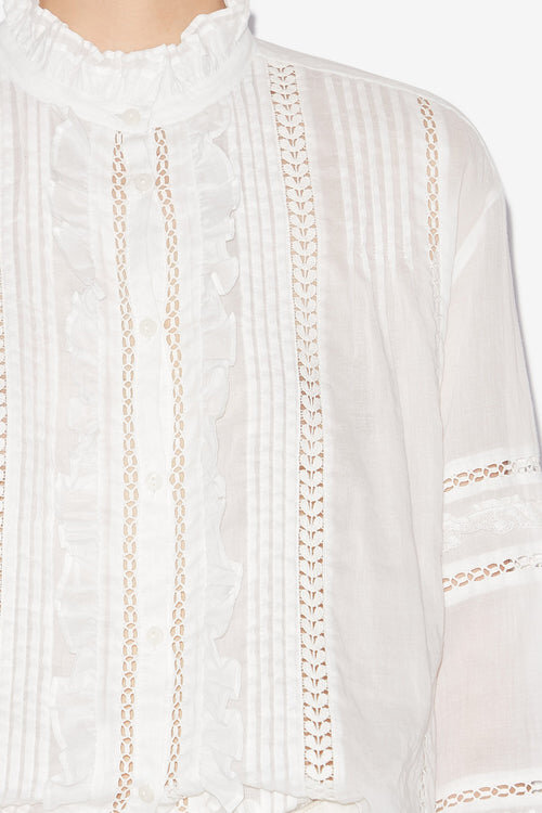 Valda Openwork Cotton Voile Shirt Valda Openwork Cotton Voile Shirt