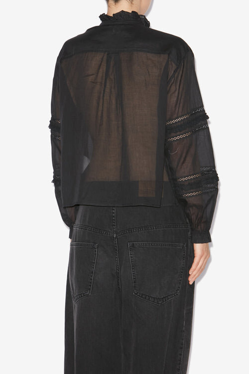 Valda Openwork Cotton Voile Shirt Valda Openwork Cotton Voile Shirt
