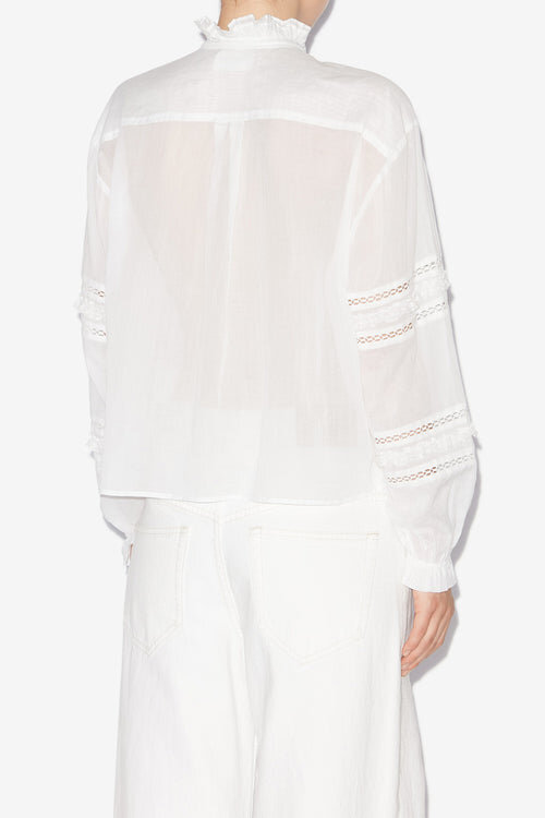 Valda Openwork Cotton Voile Shirt Valda Openwork Cotton Voile Shirt