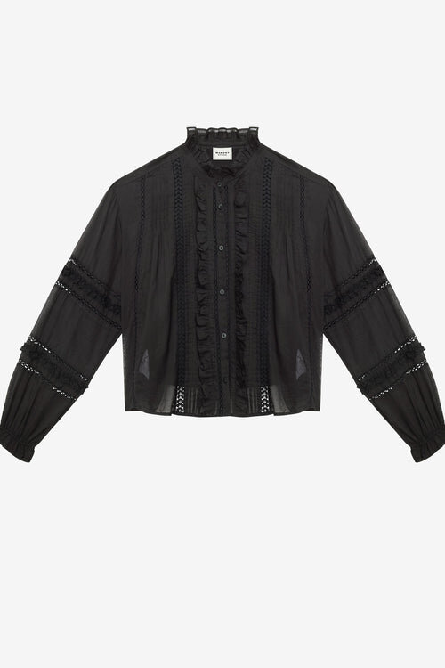 Valda Openwork Cotton Voile Shirt Valda Openwork Cotton Voile Shirt