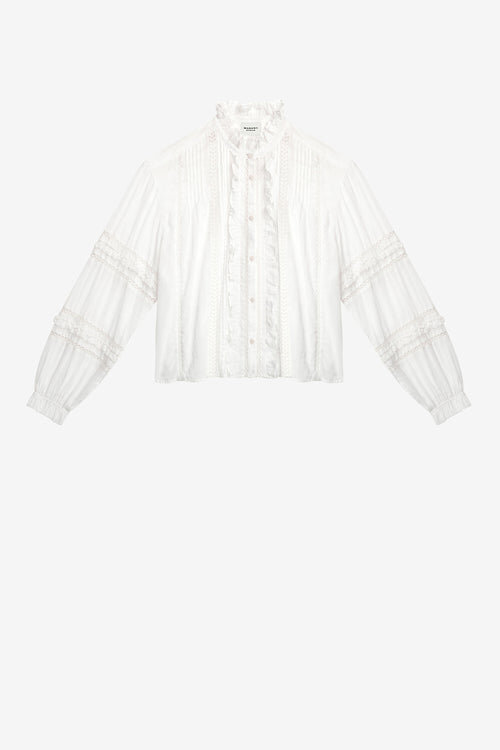 Valda Openwork Cotton Voile Shirt Valda Openwork Cotton Voile Shirt