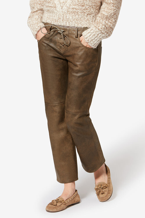 Vanel Shiny Lambskin Leather Pants Vanel Shiny Lambskin Leather Pants