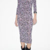 Vanessa Roll Neck Dress in Plain-Colored Jersey