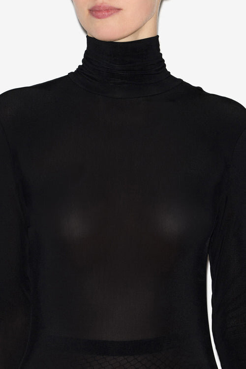 Vanessa Roll Neck Dress in Plain-Colored Jersey Vanessa Roll Neck Dress in Plain-Colored Jersey