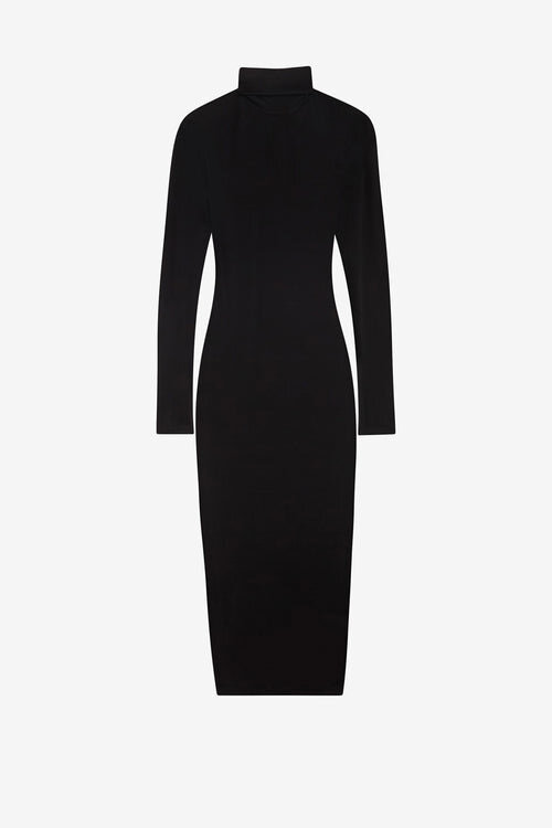 Vanessa Roll Neck Dress in Plain-Colored Jersey Vanessa Roll Neck Dress in Plain-Colored Jersey