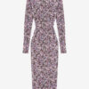 Vanessa Roll Neck Dress in Plain-Colored Jersey