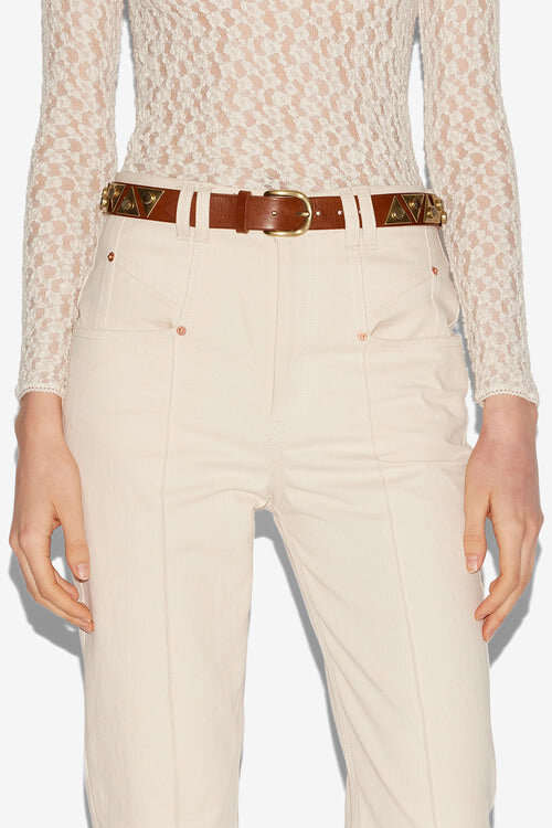 Veliana Embellished Leather Belt Veliana Embellished Leather Belt