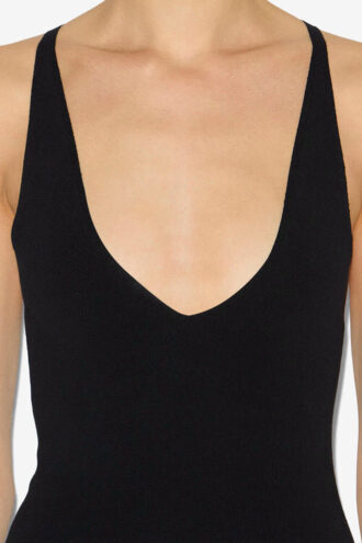 Velma Long Pleated Knit Dress