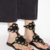 Velvee Jeweled Suede Leather Sandals