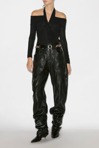 Vonda Draped Top in Plain-Colored Jersey