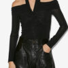 Vonda Draped Top in Plain-Colored Jersey Vonda Draped Top in Plain-Colored Jersey