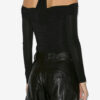 Vonda Draped Top in Plain-Colored Jersey Vonda Draped Top in Plain-Colored Jersey