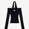 Vonda Draped Top in Plain-Colored Jersey Vonda Draped Top in Plain-Colored Jersey