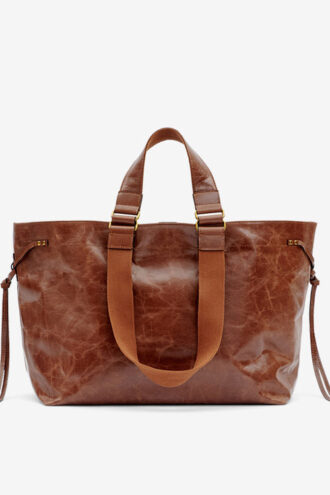 Wardy Shiny Leather Tote Bag
