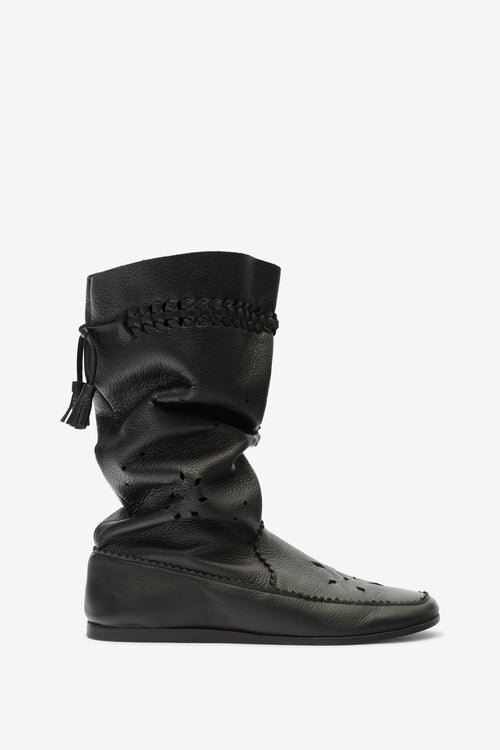Welky Grained Leather Boots Welky Grained Leather Boots