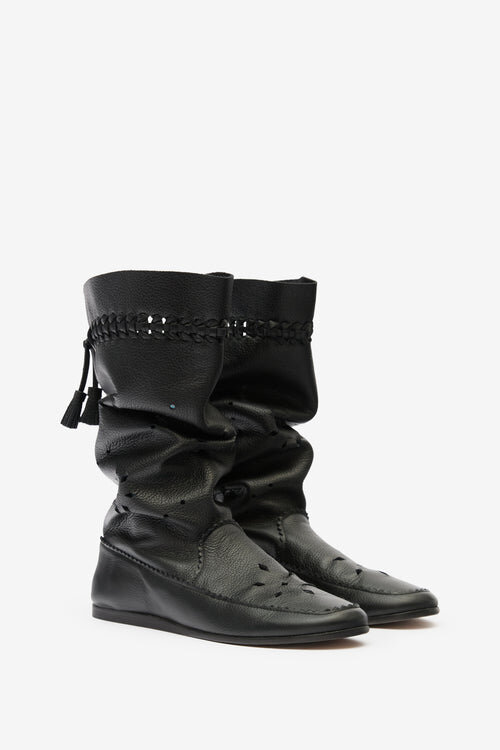Welky Grained Leather Boots Welky Grained Leather Boots