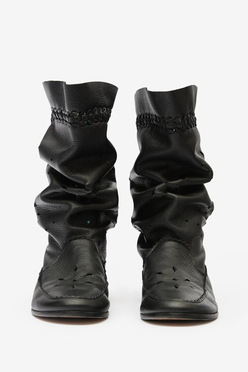 Welky Grained Leather Boots Welky Grained Leather Boots