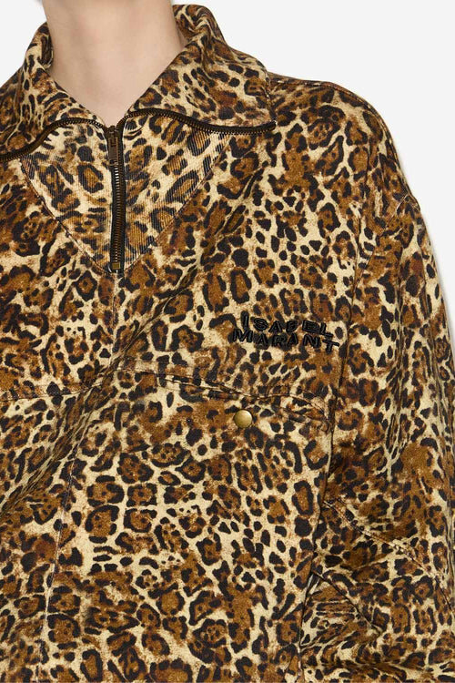 Wilda Printed Stand-Up Collar Sweatshirt Wilda Printed Stand-Up Collar Sweatshirt