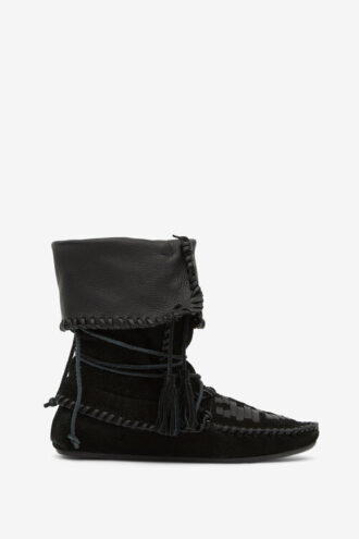 Winki Boots in Braided and Suede Leather Winki Boots in Braided and Suede Leather