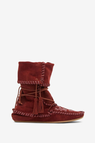 Winki Boots in Braided and Suede Leather Winki Boots in Braided and Suede Leather