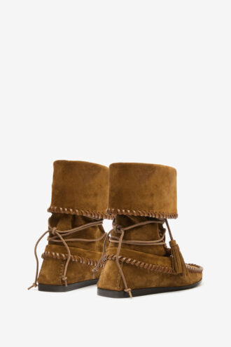 Winki Boots in Braided and Suede Leather Winki Boots in Braided and Suede Leather