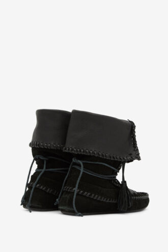 Winki Boots in Braided and Suede Leather Winki Boots in Braided and Suede Leather