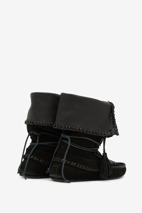 Winki Boots in Braided and Suede Leather Winki Boots in Braided and Suede Leather