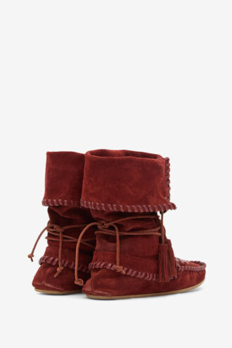 Winki Boots in Braided and Suede Leather Winki Boots in Braided and Suede Leather