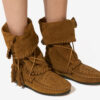 Winki Boots in Braided and Suede Leather Winki Boots in Braided and Suede Leather