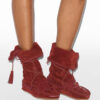 Winki Boots in Braided and Suede Leather Winki Boots in Braided and Suede Leather