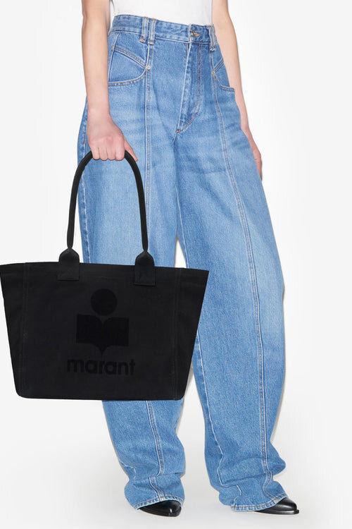 Yenky Zipped Cotton Logo Tote Bag Yenky Zipped Cotton Logo Tote Bag