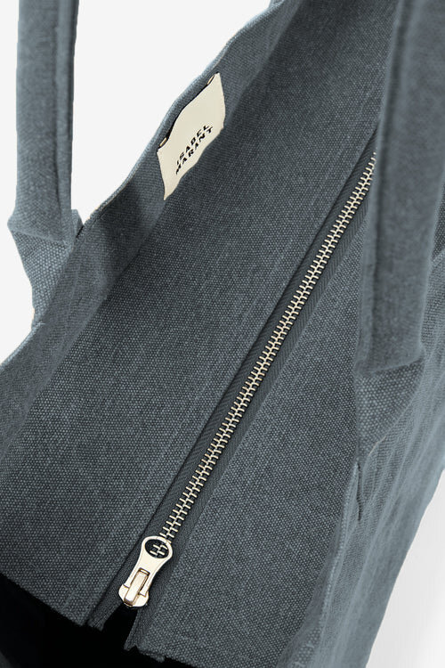 Yenky Zipped Faded Cotton Bag with Logo Yenky Zipped Faded Cotton Bag with Logo