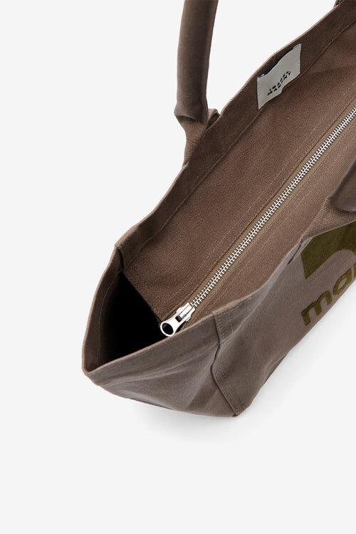 Yenky Zipped Faded Cotton Bag with Logo Yenky Zipped Faded Cotton Bag with Logo