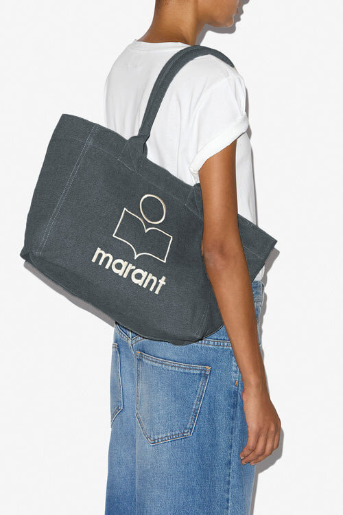Yenky Zipped Faded Cotton Bag with Logo Yenky Zipped Faded Cotton Bag with Logo