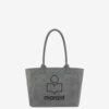 Yenky Zipped Washed Cotton Logo Tote Bag Yenky Zipped Washed Cotton Logo Tote Bag