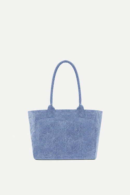 Yenky Zipped Washed Cotton Logo Tote Bag Yenky Zipped Washed Cotton Logo Tote Bag