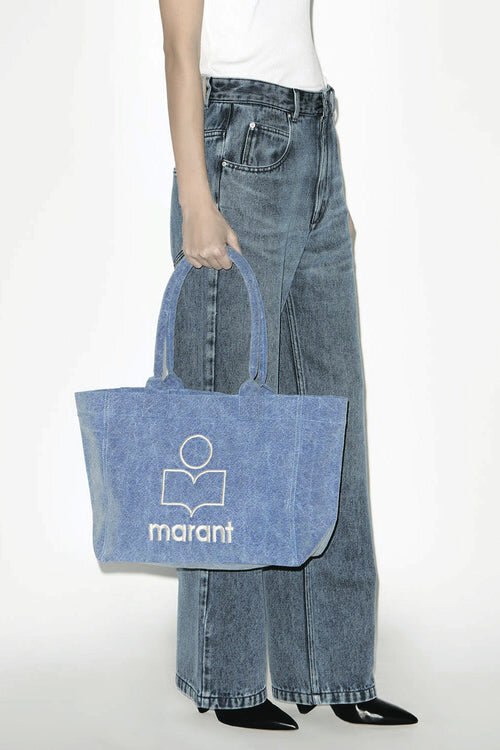 Yenky Zipped Washed Cotton Logo Tote Bag Yenky Zipped Washed Cotton Logo Tote Bag