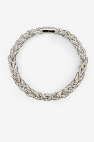 Yua Braided Rhinestone Choker