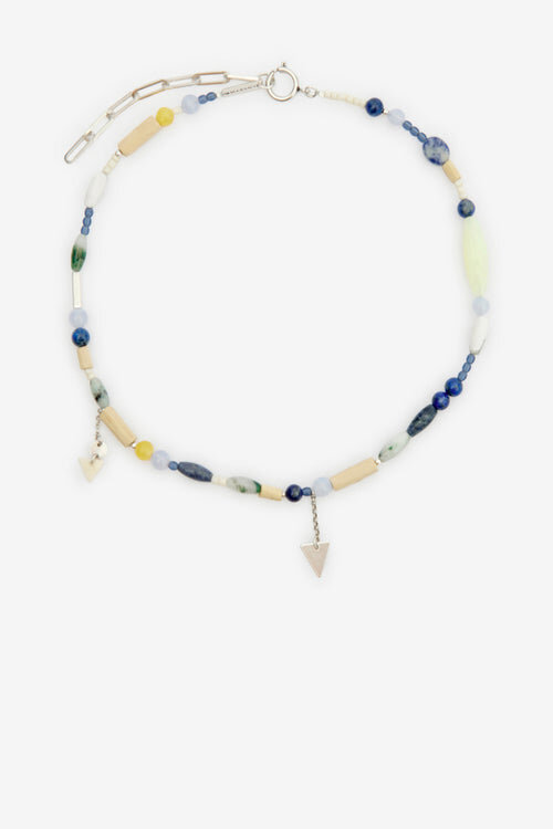 Yulian Stone, Wood, and Pendant Necklace Yulian Stone, Wood, and Pendant Necklace