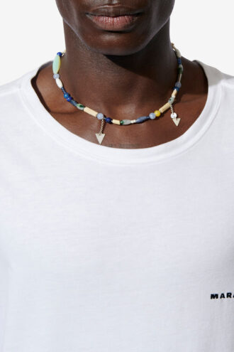 Yulian Stone, Wood, and Pendant Necklace