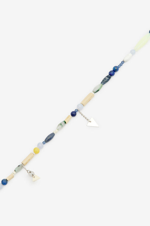 Yulian Stone, Wood, and Pendant Necklace Yulian Stone, Wood, and Pendant Necklace