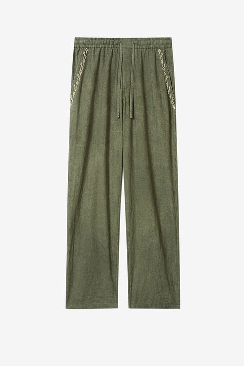 Zabel Embroidered Cotton Gauze Pants Zabel Embroidered Cotton Gauze Pants