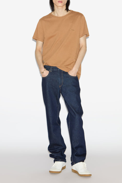 Zafferh Short-Sleeve Plain-Colored Cotton T-Shirt Zafferh Short-Sleeve Plain-Colored Cotton T-Shirt