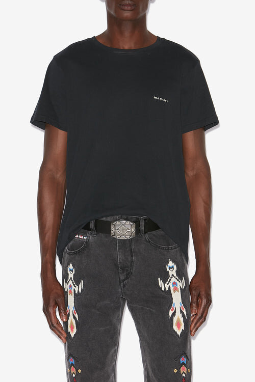 Zafferh Short-Sleeve Plain-Colored Cotton T-Shirt Zafferh Short-Sleeve Plain-Colored Cotton T-Shirt