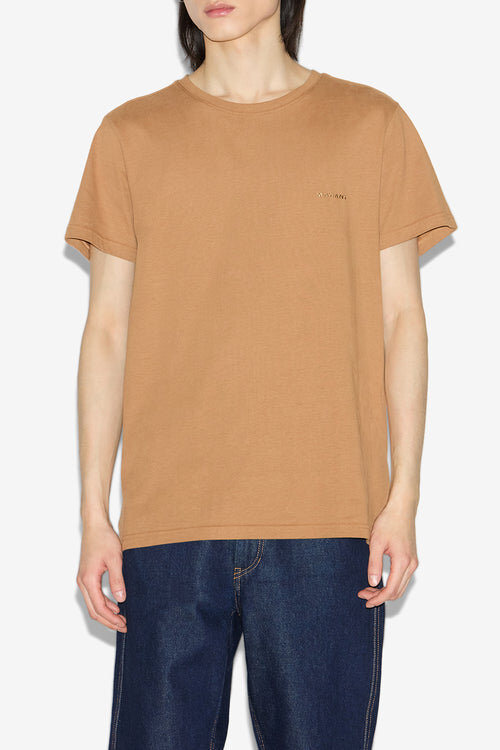 Zafferh Short-Sleeve Plain-Colored Cotton T-Shirt Zafferh Short-Sleeve Plain-Colored Cotton T-Shirt